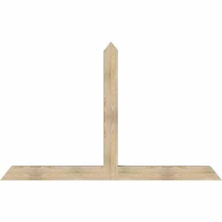 Ekena Millwork Portland Rough Sawn Timber Gable Bracket, Douglas Fir, 96"W x 60"H x 6"D x 6"F, 15/12 Pitch GBW096X60X0606POR00RDF